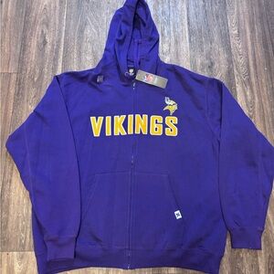 Men's NFL Official Minnesota Vikings Full-Zip Hoodie.NWT